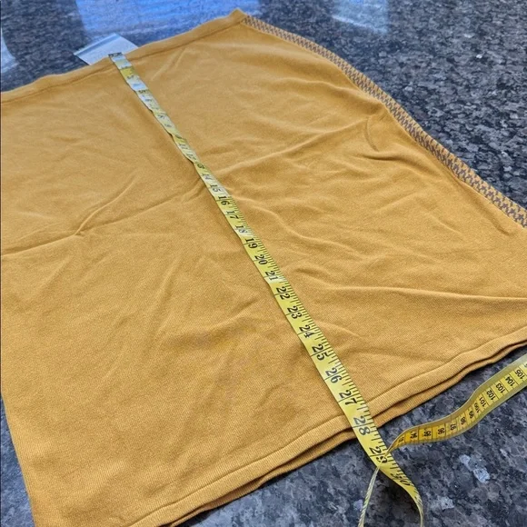 Antthony Mustard Knit cardigan with matching skirt NWT L - Picture 15 of 15